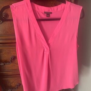 Ann Taylor pink sleeveless blouse